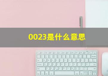 0023是什么意思