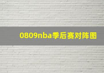 0809nba季后赛对阵图