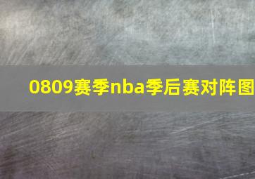 0809赛季nba季后赛对阵图