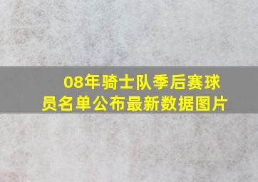 08年骑士队季后赛球员名单公布最新数据图片