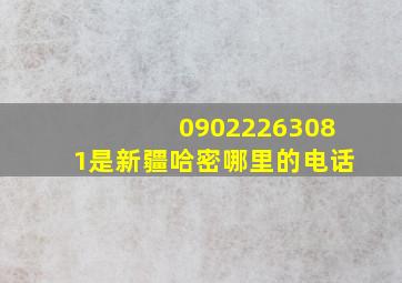 09022263081是新疆哈密哪里的电话