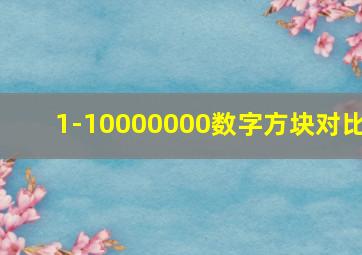 1-10000000数字方块对比