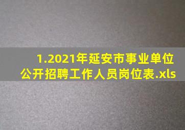 1.2021年延安市事业单位公开招聘工作人员岗位表.xls