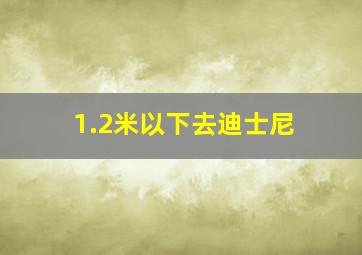 1.2米以下去迪士尼