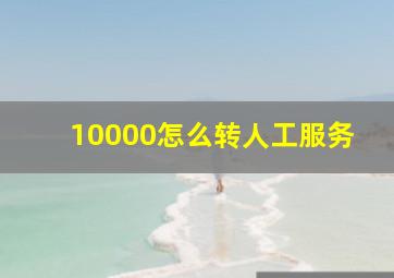 10000怎么转人工服务