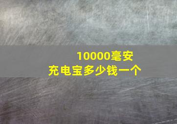 10000毫安充电宝多少钱一个