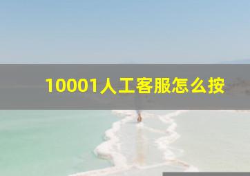 10001人工客服怎么按