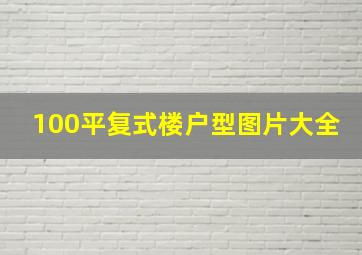 100平复式楼户型图片大全