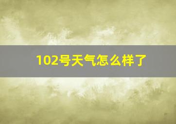 102号天气怎么样了