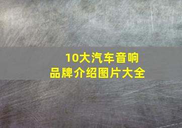 10大汽车音响品牌介绍图片大全