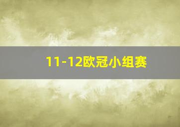 11-12欧冠小组赛