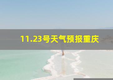 11.23号天气预报重庆