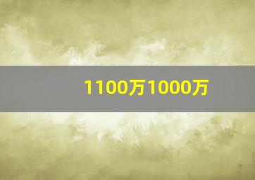 1100万1000万