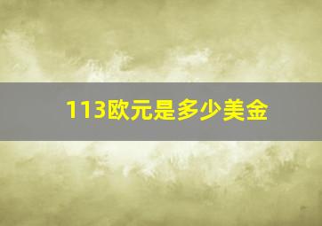 113欧元是多少美金