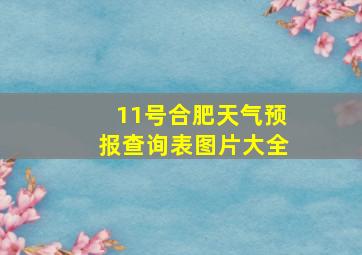 11号合肥天气预报查询表图片大全