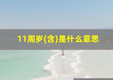 11周岁(含)是什么意思