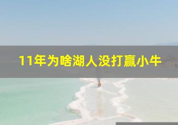 11年为啥湖人没打赢小牛