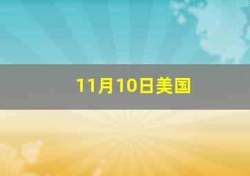 11月10日美国