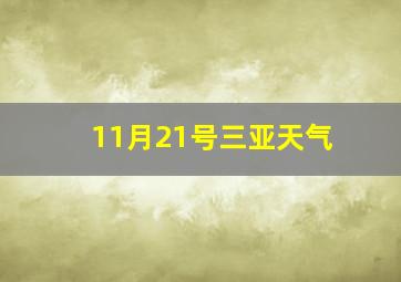 11月21号三亚天气