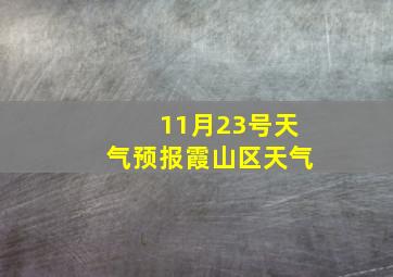 11月23号天气预报霞山区天气