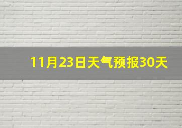 11月23日天气预报30天