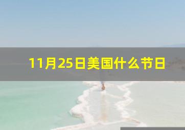 11月25日美国什么节日