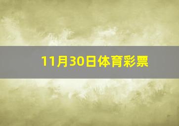 11月30日体育彩票