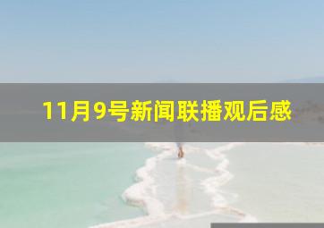 11月9号新闻联播观后感