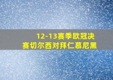 12-13赛季欧冠决赛切尔西对拜仁慕尼黑