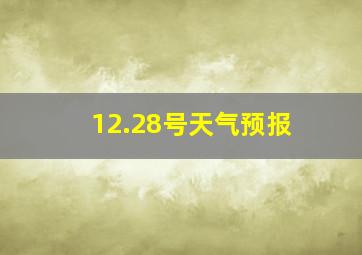 12.28号天气预报