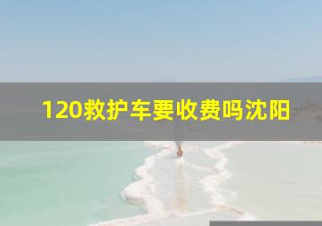 120救护车要收费吗沈阳