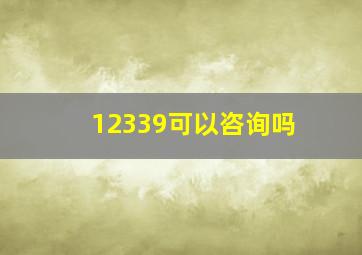 12339可以咨询吗