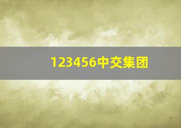 123456中交集团