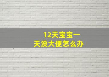 12天宝宝一天没大便怎么办