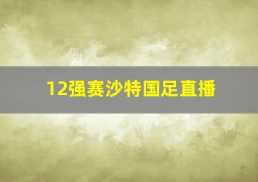 12强赛沙特国足直播