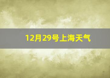 12月29号上海天气