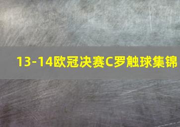 13-14欧冠决赛C罗触球集锦