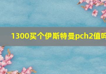 1300买个伊斯特曼pch2值吗