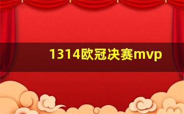 1314欧冠决赛mvp