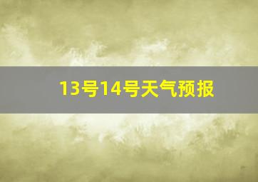 13号14号天气预报