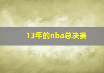 13年的nba总决赛