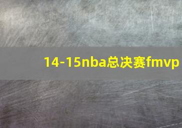 14-15nba总决赛fmvp