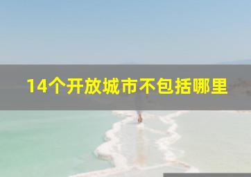 14个开放城市不包括哪里