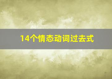 14个情态动词过去式