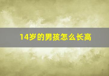 14岁的男孩怎么长高