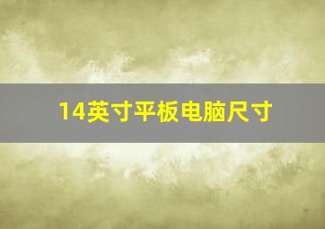 14英寸平板电脑尺寸