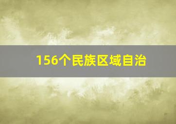 156个民族区域自治