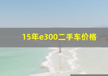 15年e300二手车价格