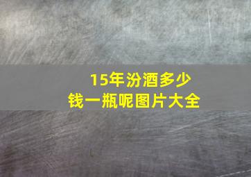 15年汾酒多少钱一瓶呢图片大全