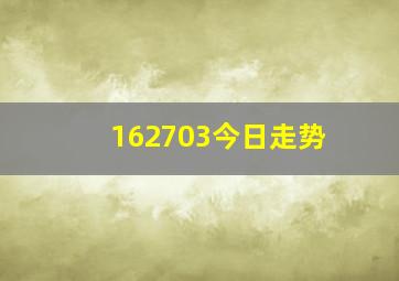 162703今日走势